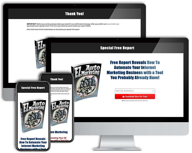 Mobile Responsive Lead Capture and Delivery Pages