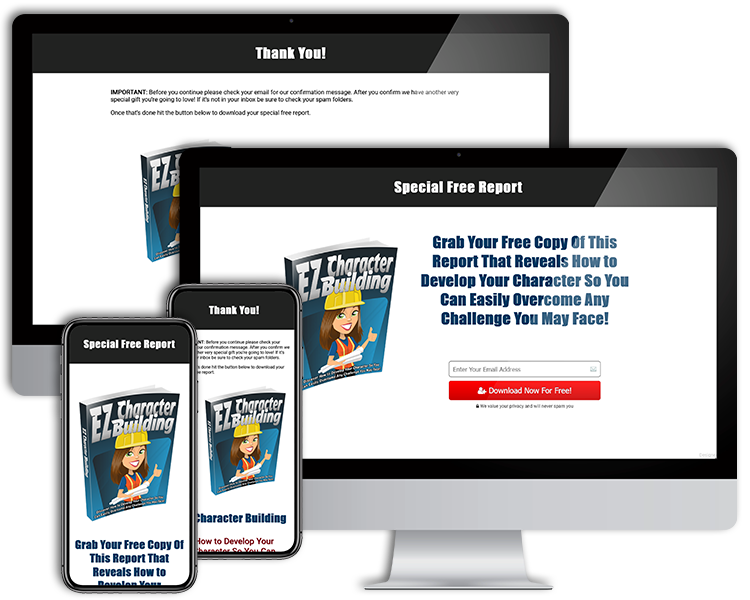 Mobile Responsive Lead Capture and Delivery Pages