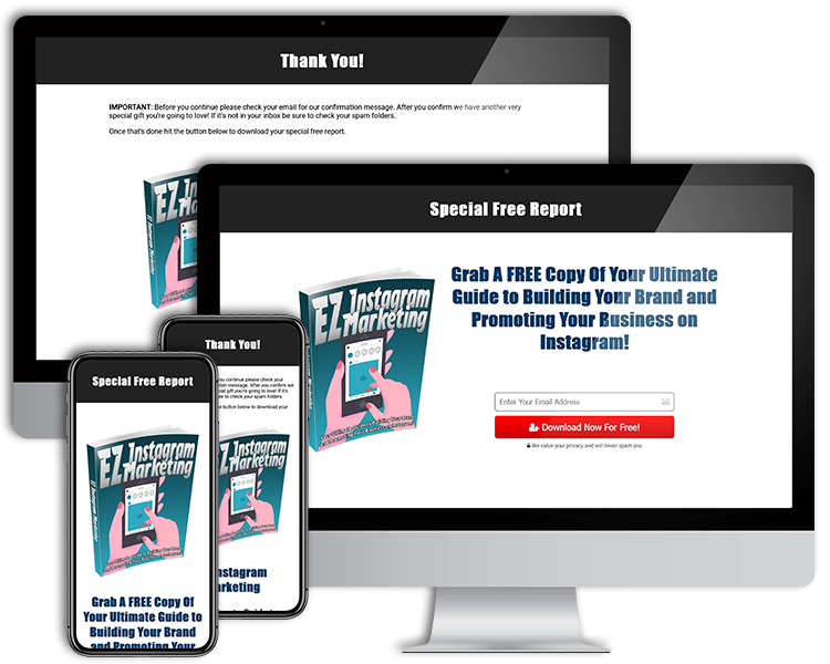 Mobile Responsive Lead Capture and Delivery Pages
