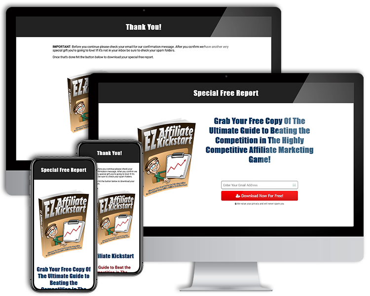 Mobile Responsive Lead Capture and Delivery Pages