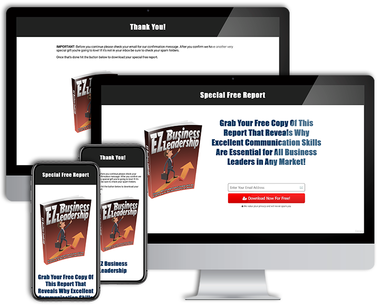 Mobile Responsive Lead Capture and Delivery Pages