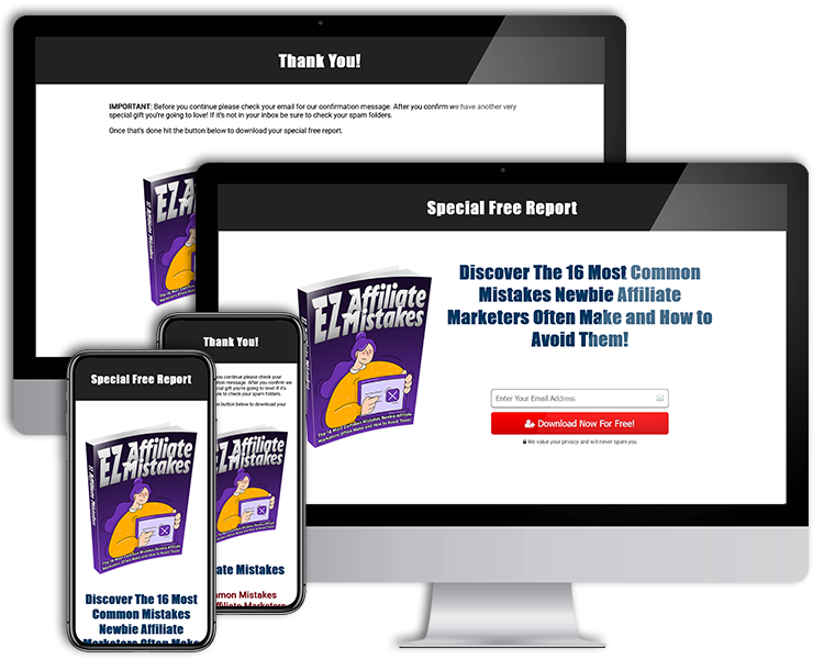 Mobile Responsive Lead Capture and Delivery Pages