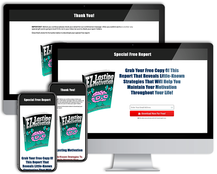 Mobile Responsive Lead Capture and Delivery Pages