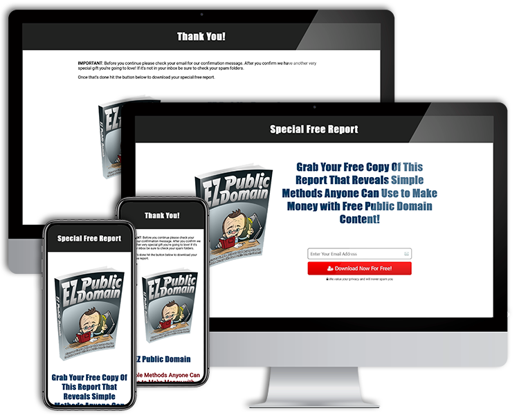 Mobile Responsive Lead Capture and Delivery Pages
