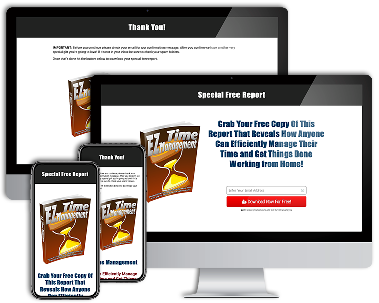 Mobile Responsive Lead Capture and Delivery Pages