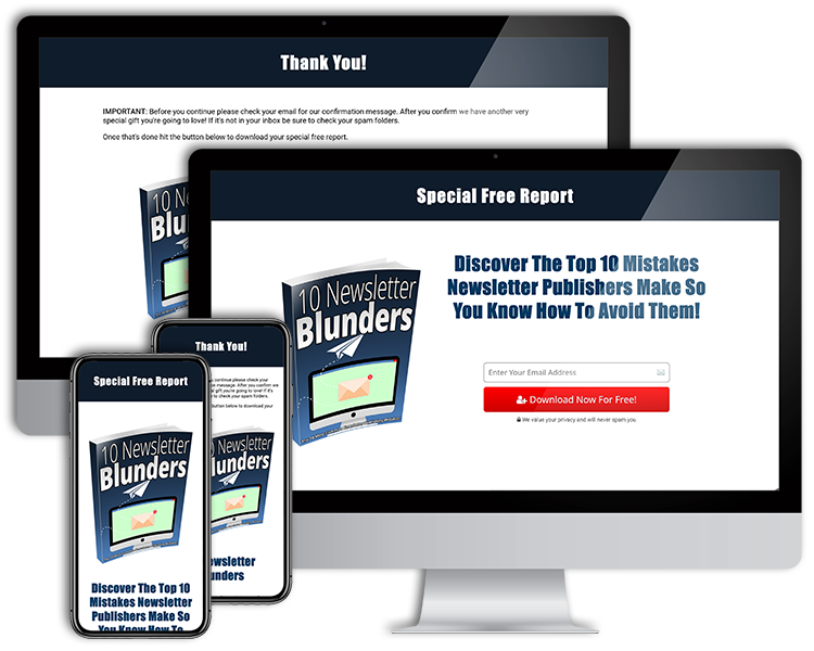 Mobile Responsive Lead Capture and Delivery Pages