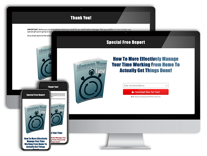 Mobile Responsive Lead Capture and Delivery Pages